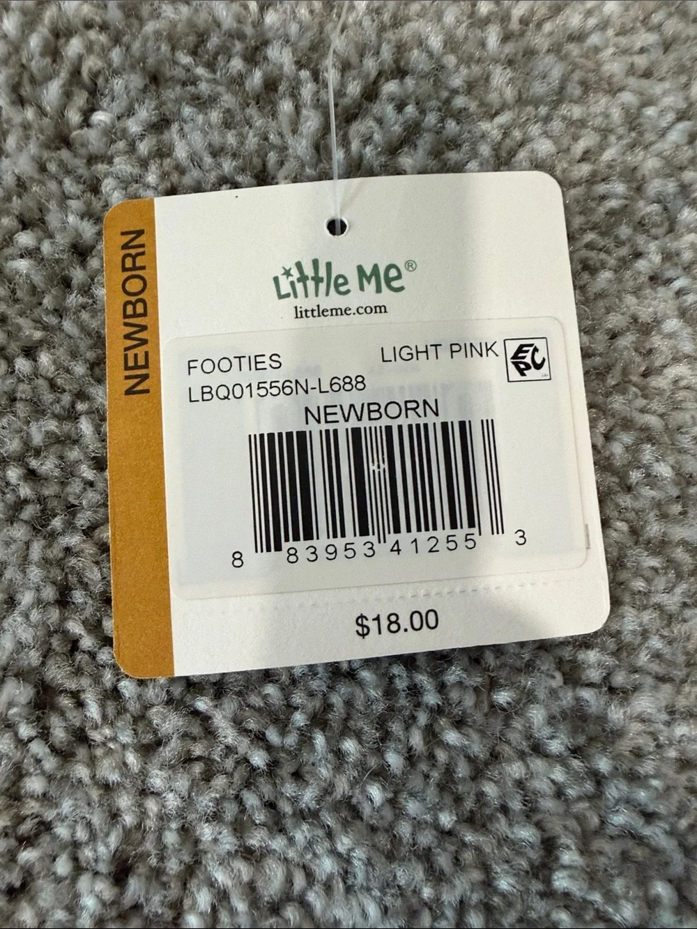 Little Me Pink Polka-Dot Floral Footed Pajamas